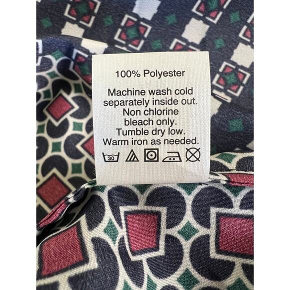 J Crew Dress Blue Collared Geometric Short Sleeve Short Casual Size 0 NEW - Picture 11 of 11